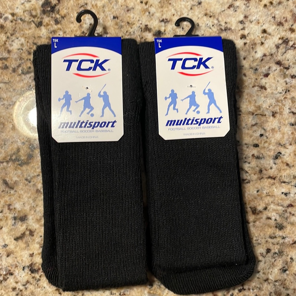 TCK multi sport tube socks, TSK black, L, nwt